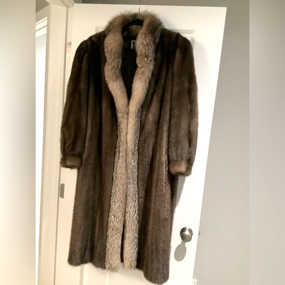 Elegant Mahogany Brown full length Mink Coat